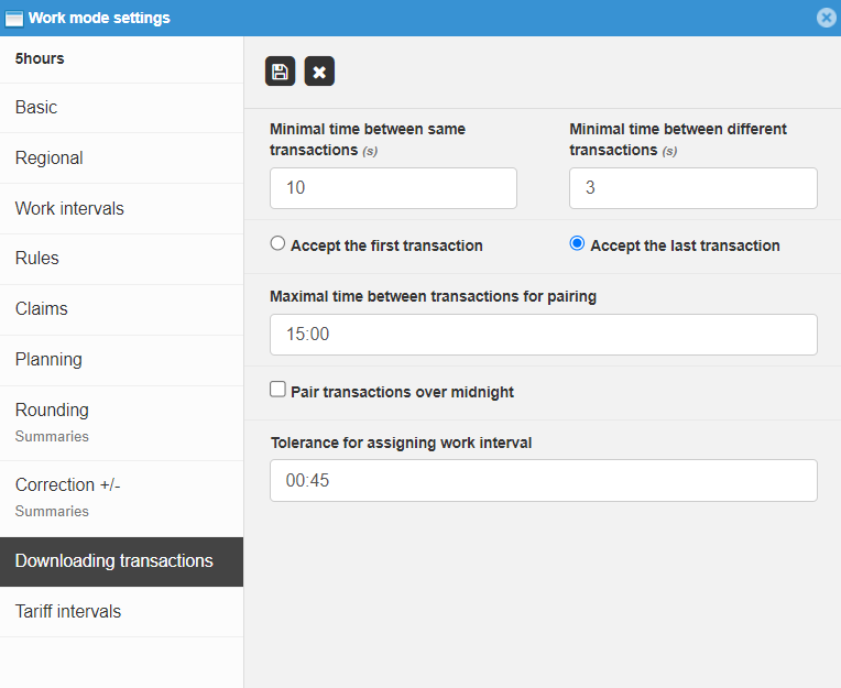 Downloading transactions