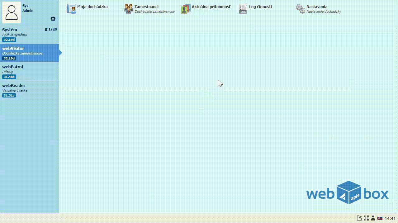 Vytvorenie pracovného intervalu