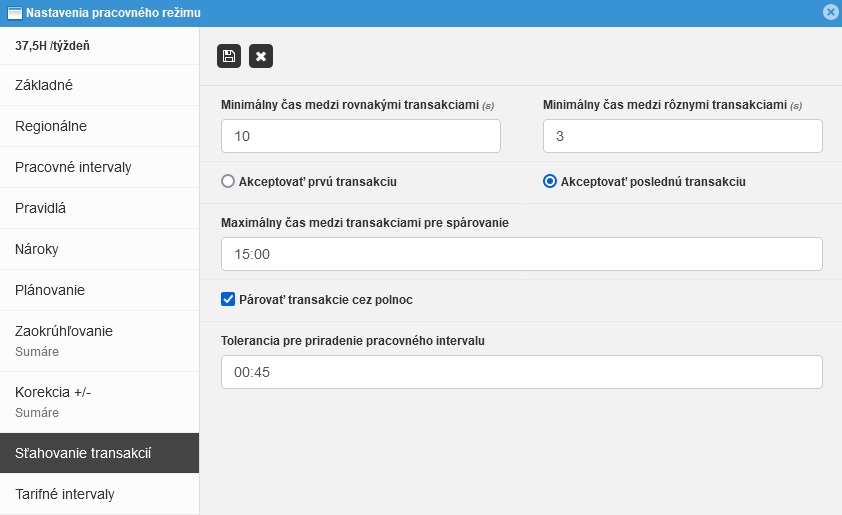 Sťahovanie transakcii