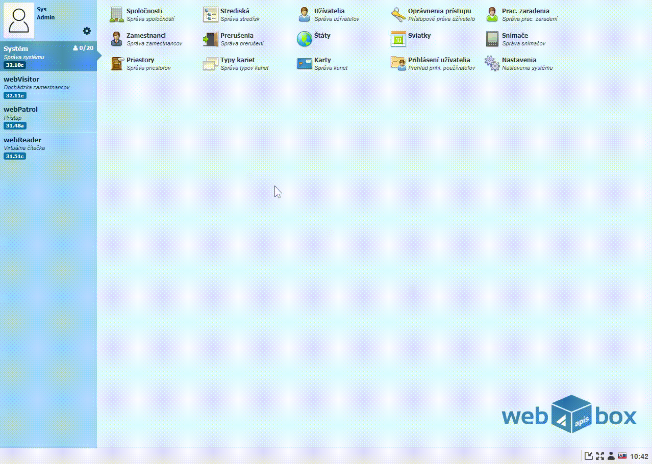 Vytvorenie užívateľa