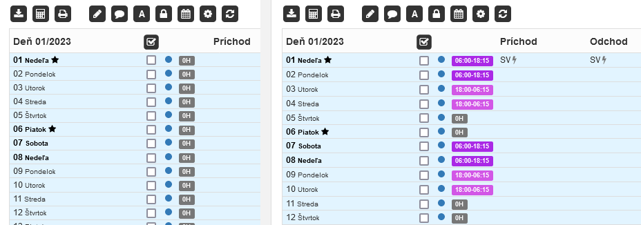 Úprava plánu - zmena