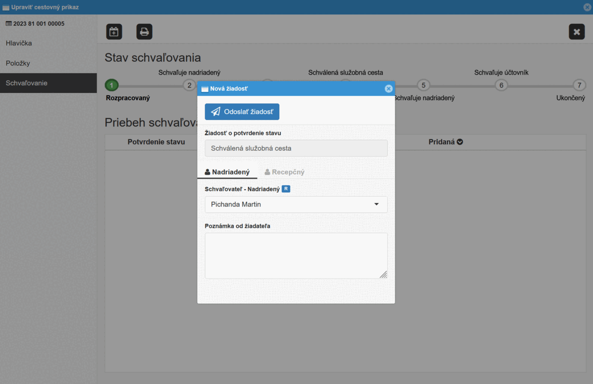 Priebeh schvaľovania